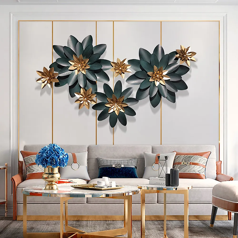 Lotus Flowers Wall Metal Art