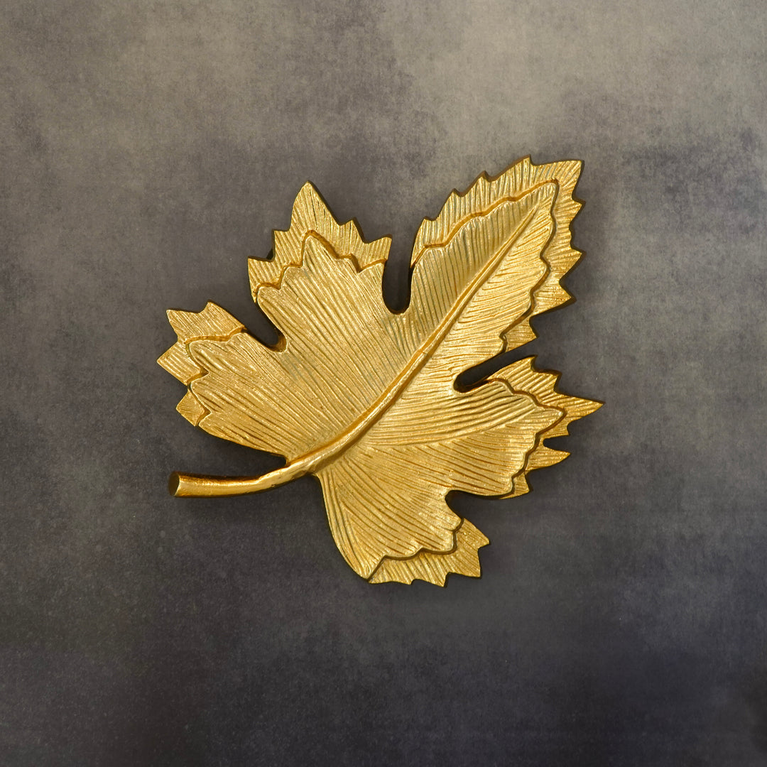 Golden Grape Leaf Wall Decor, Large