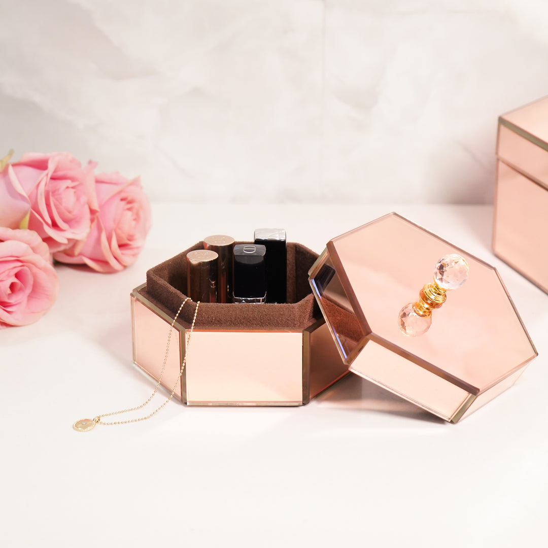 Multi-purpose Organiser box in Rose Gold, Small