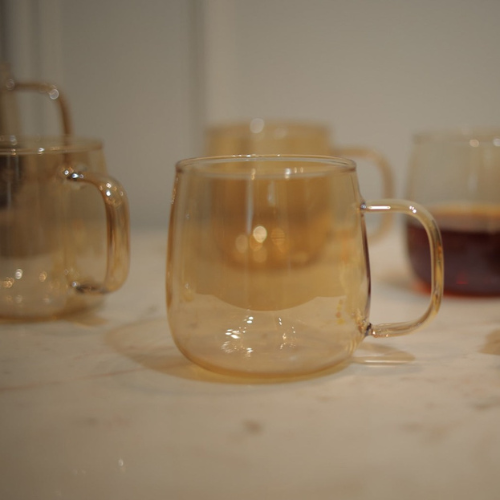 Tinted Golden Mugs, Set of 6