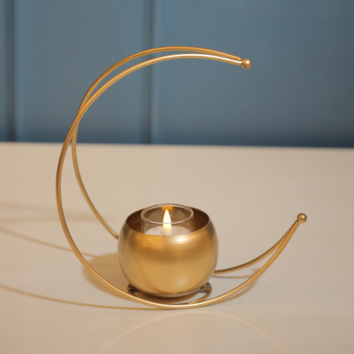 Golden Moon Tealight Candle Holder