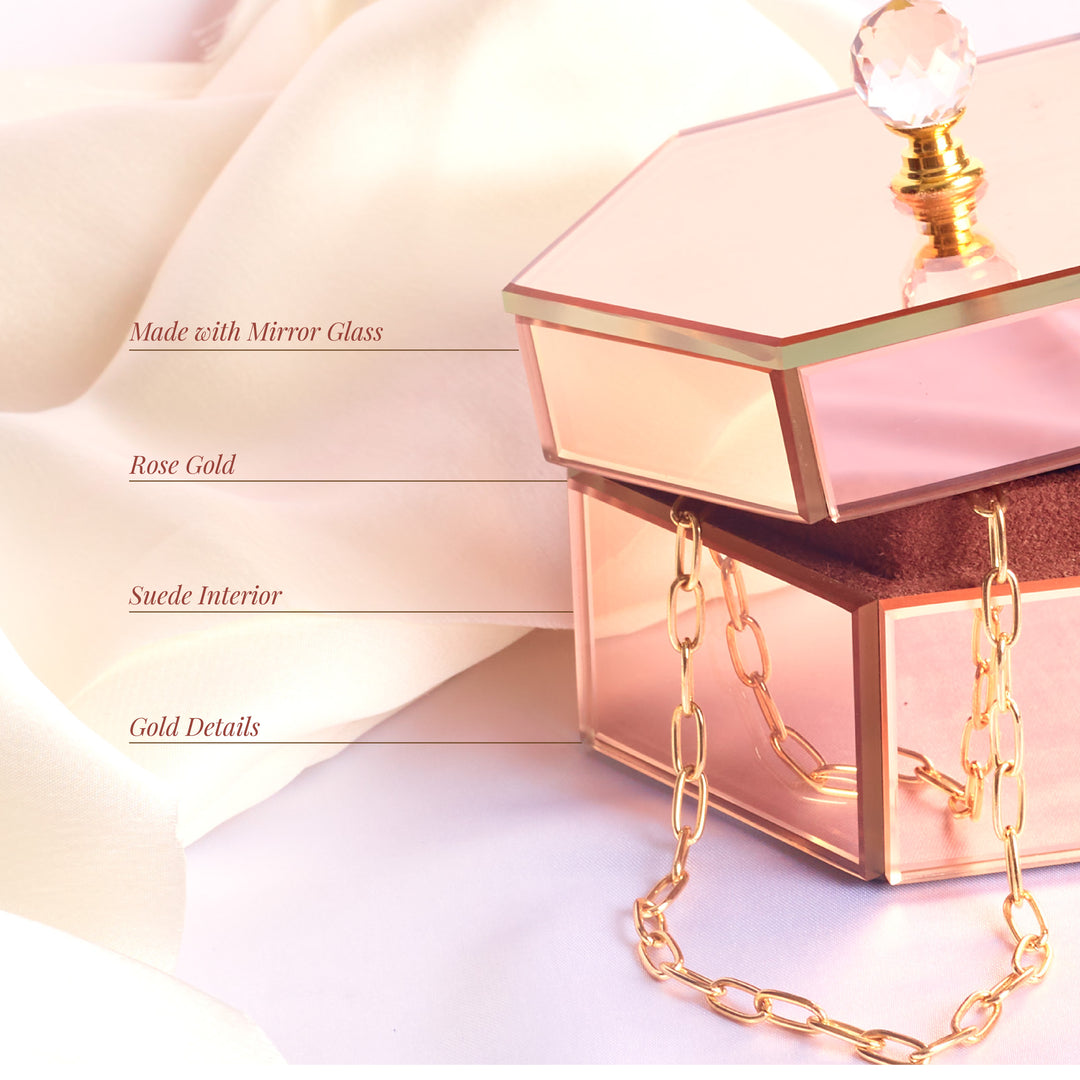 Multi-purpose Organiser box in Rose Gold, Large