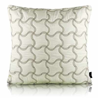 Plaid Faux Silk Euro Cushion Cover 26x26 inch